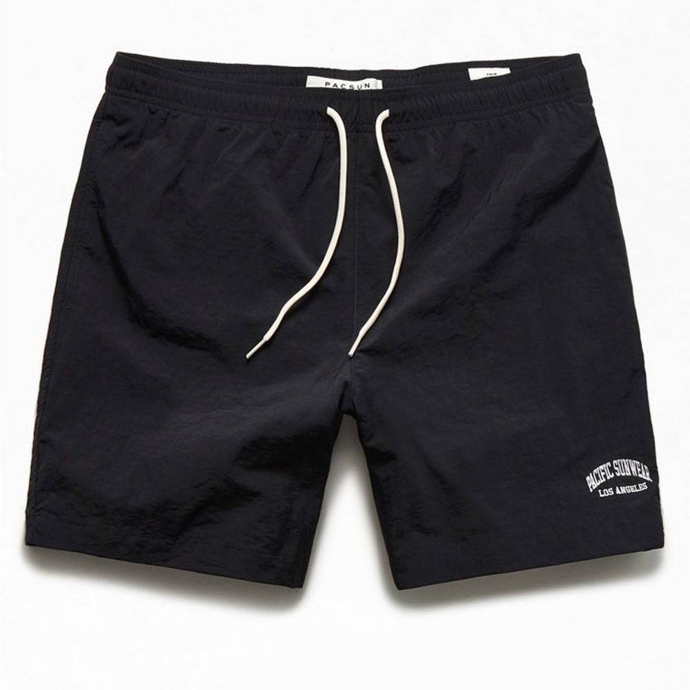 PacSun Men's Black Swim Shorts